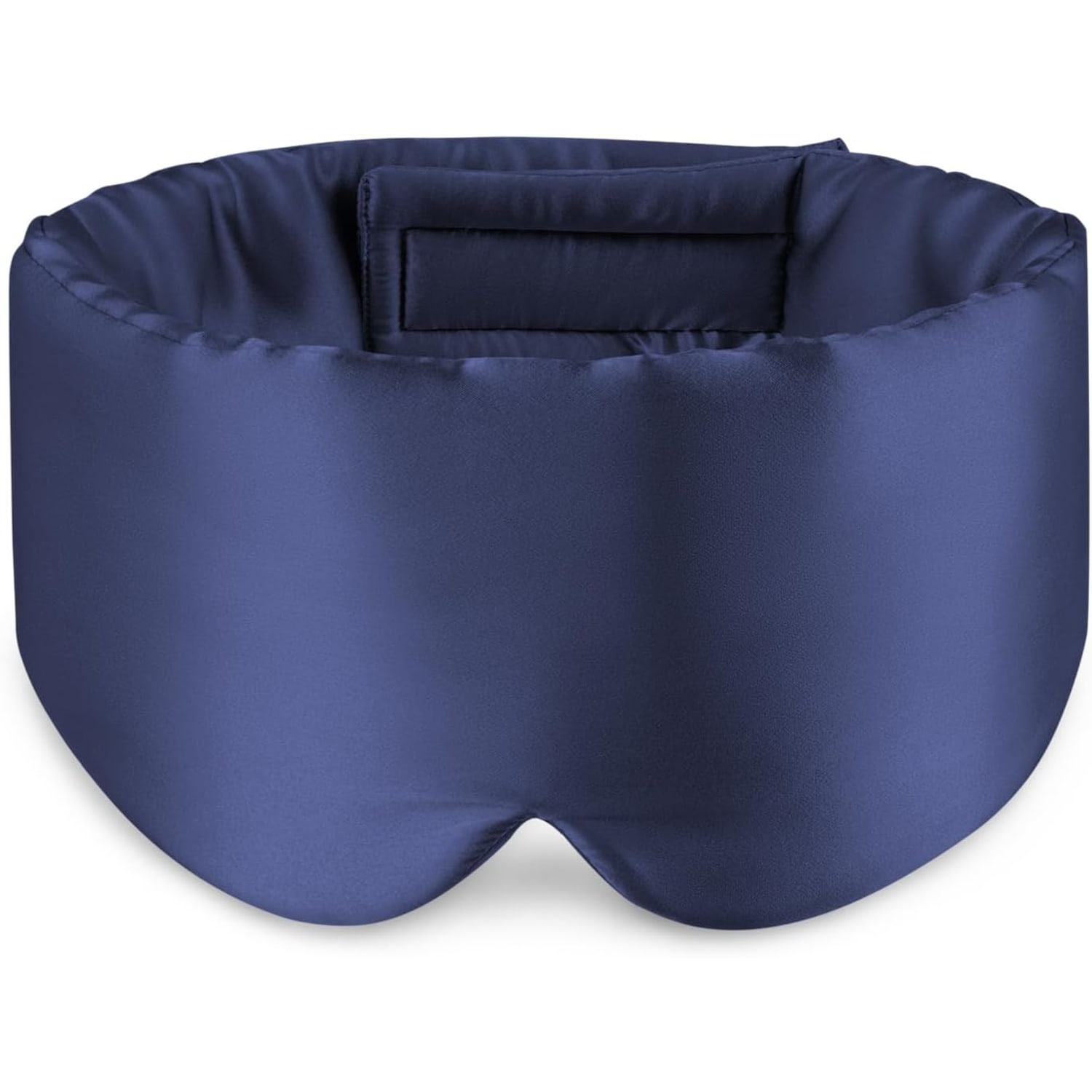 Dark Blue Silk Sleep Mask with Ear Band