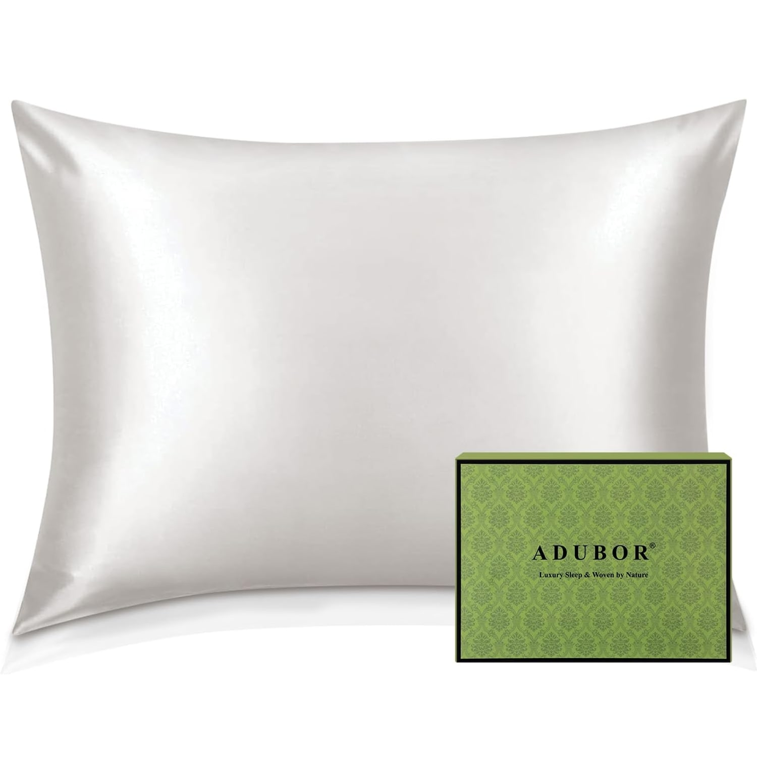Ivory 22 Momme Mulberry Silk Pillowcase, Standard