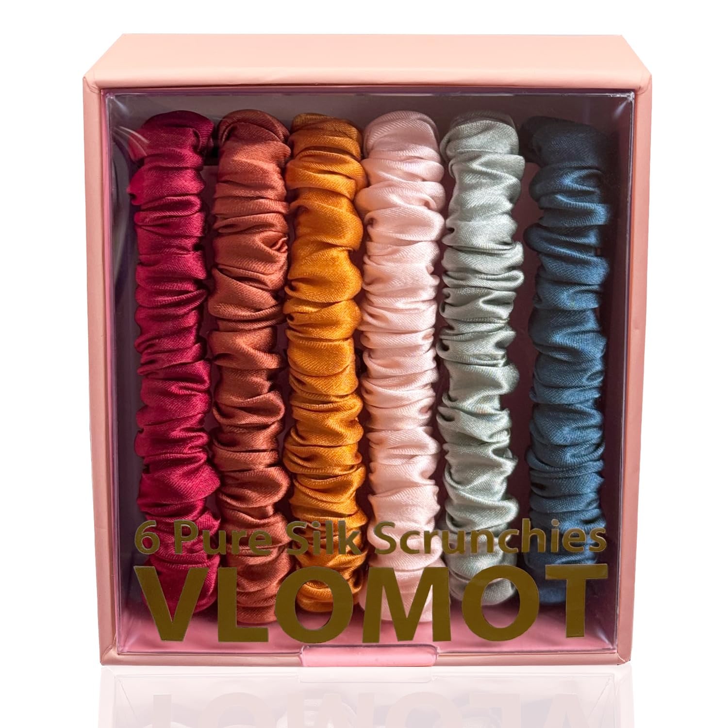 Mulberry Silk Scrunchies 6 Pack in Vintage Colors
