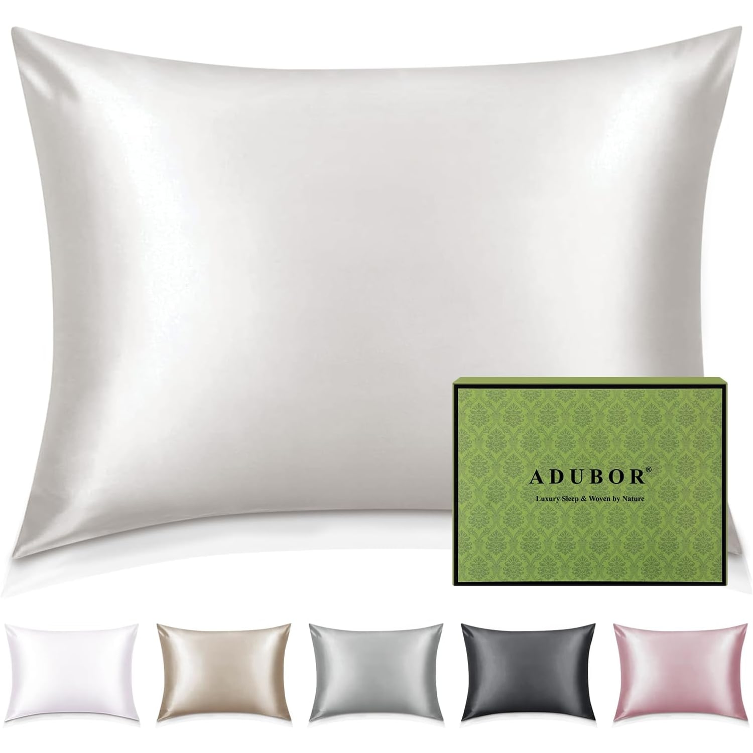 Ivory 22 Momme Mulberry Silk Pillowcase, King