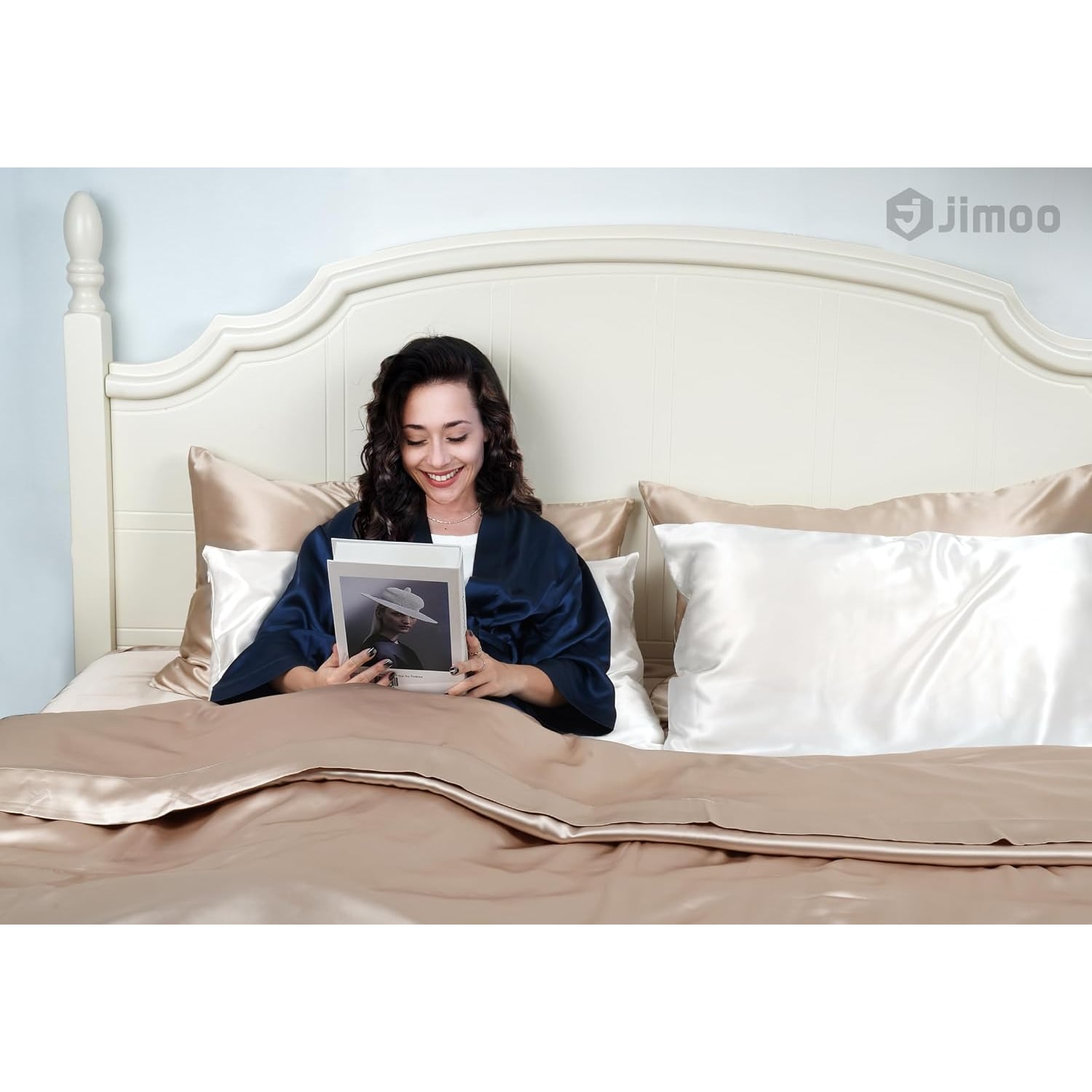 Ivory 22 Momme Mulberry Silk Pillowcases, Standard, 2 Pack: image 2