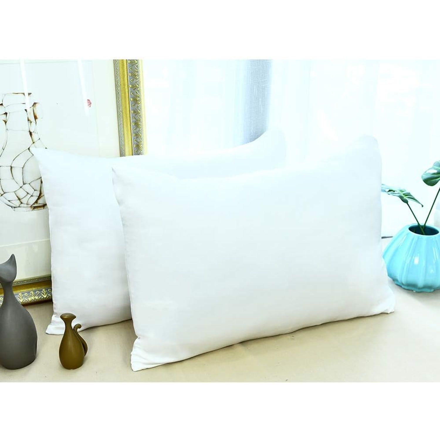 White 19 Momme Mulberry Silk Pillowcases, Standard, Set of 2
