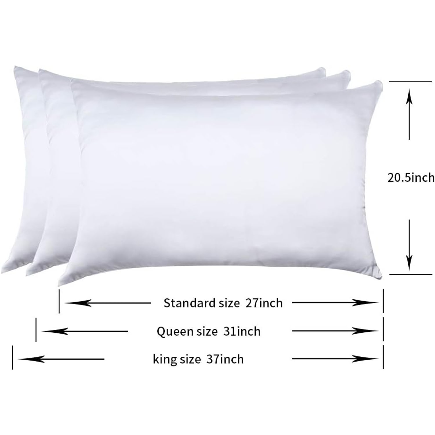 White 19 Momme Mulberry Silk Pillowcases, Standard, Set of 2: image 3