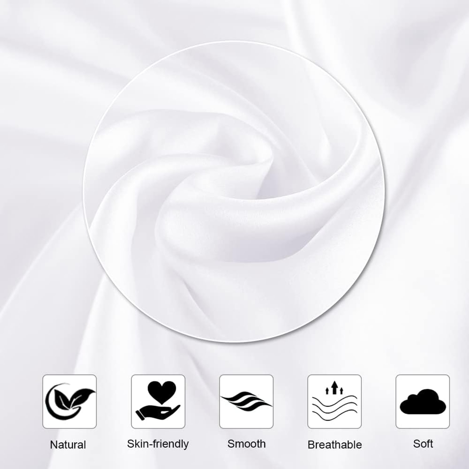 White 21 Momme Mulberry Silk Pillowcase, King Size: image 4