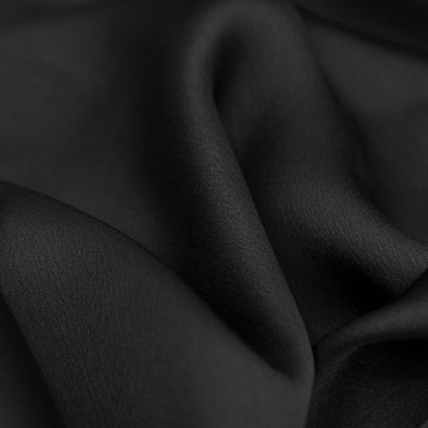 Large Square Silk Scarf 35 Inch Black