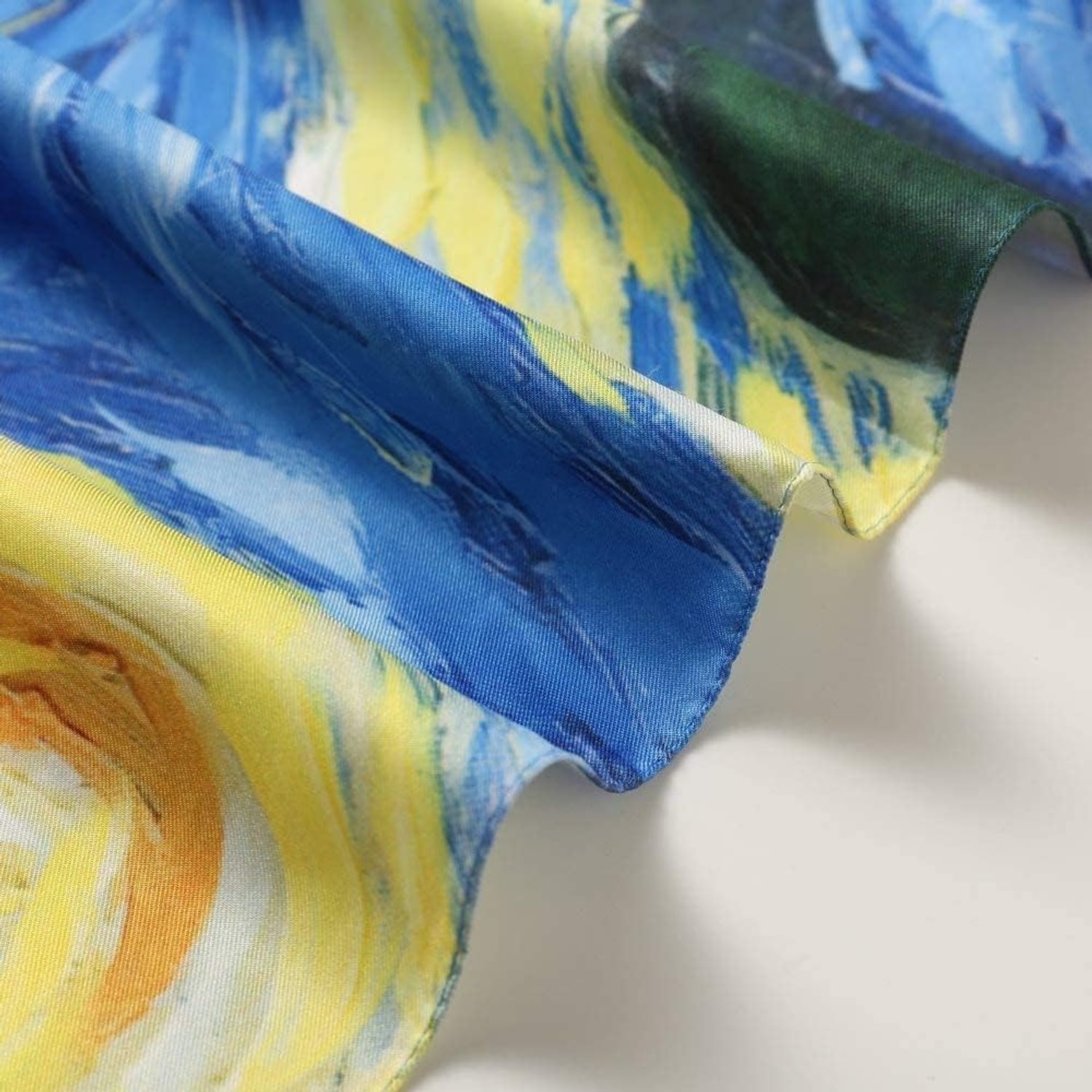 Starry Night Print 35 Inch Square Mulberry Silk Scarf: image 3