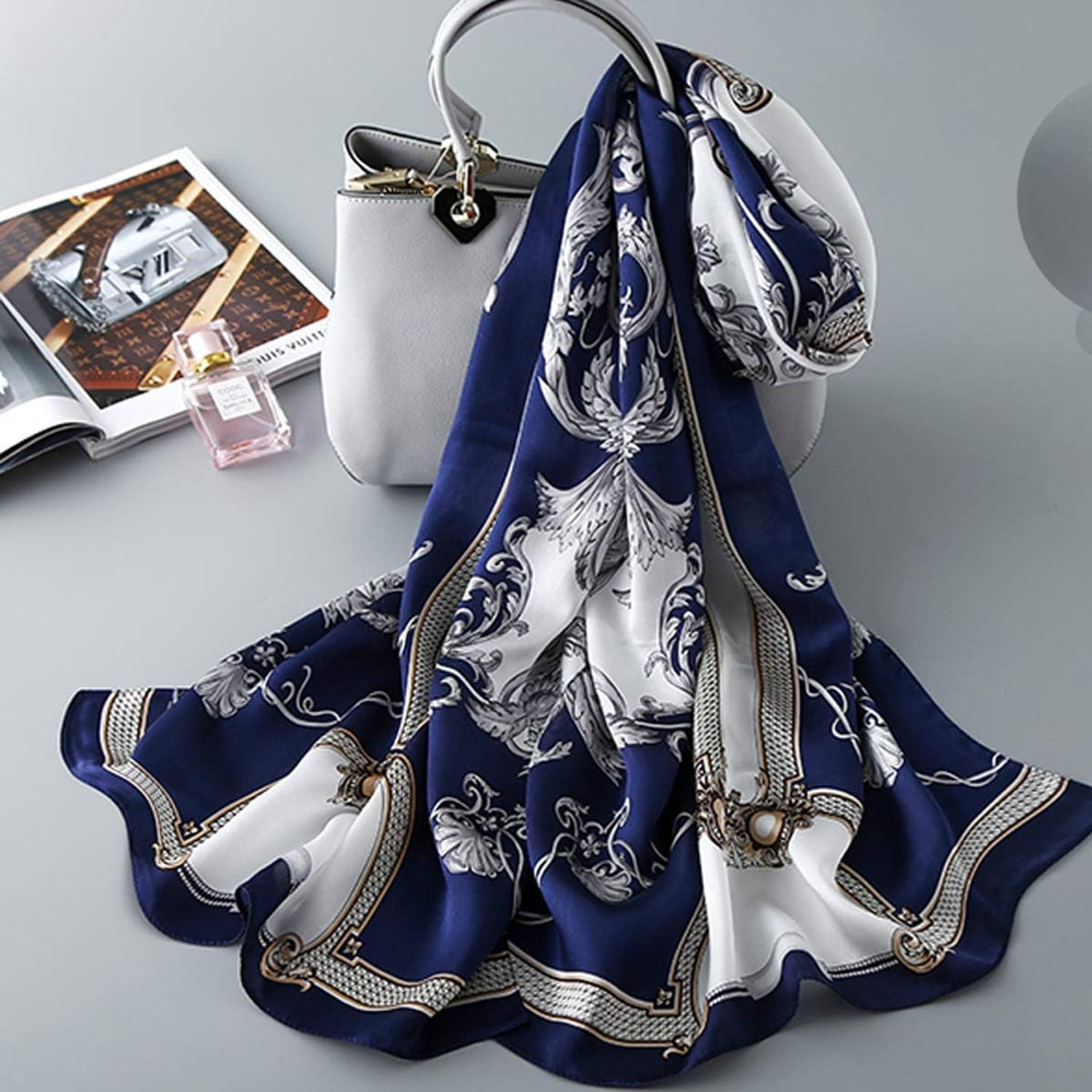 Long Lightweight Mulberry Silk Scarf
