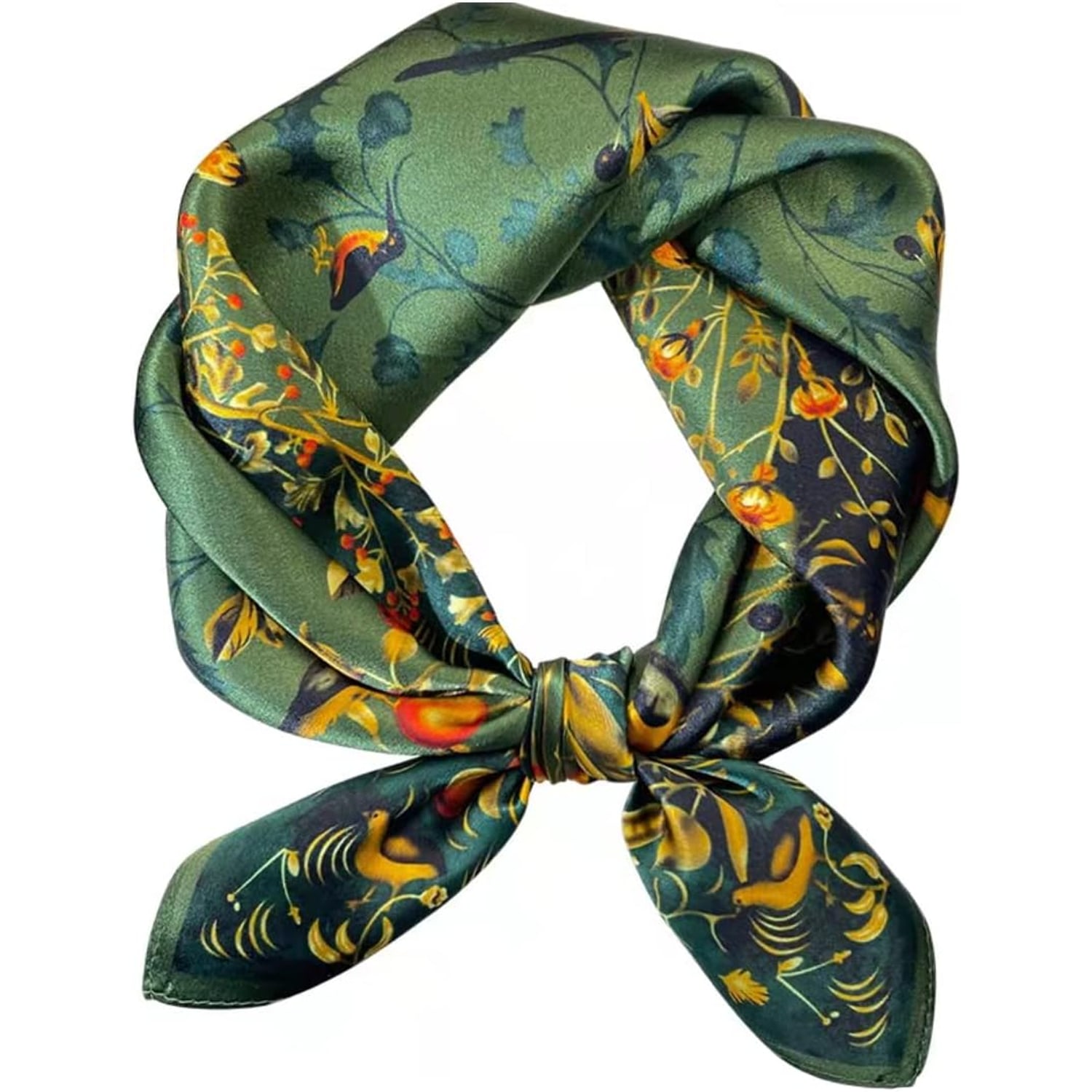 Jade Green 26 Inch Square Silk Scarf