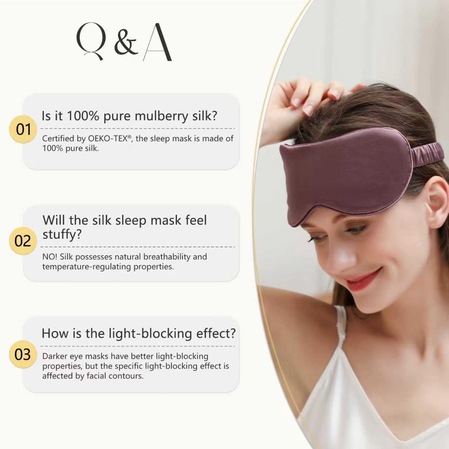 Black 22 Momme Mulberry Silk Sleep Mask: image 6