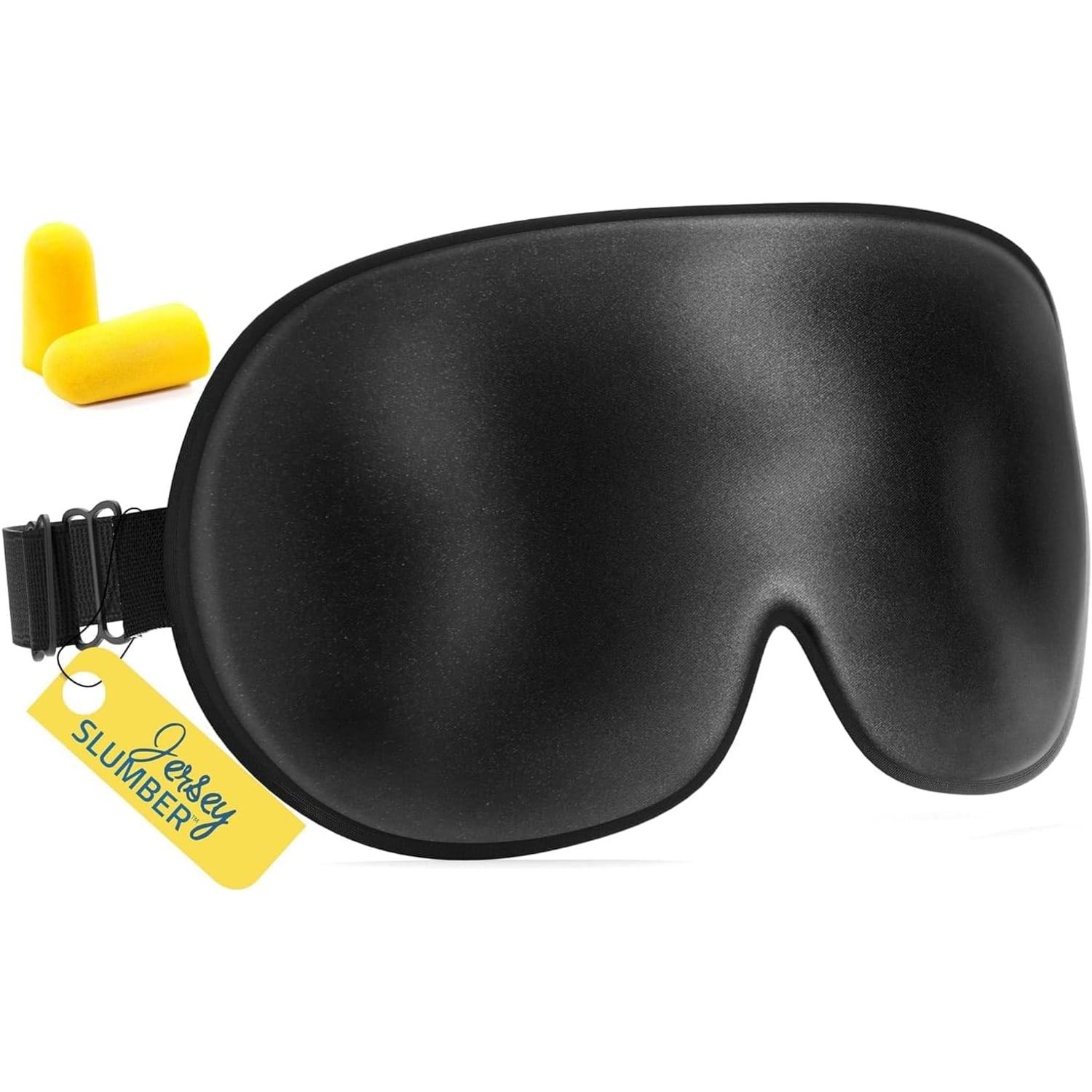 Black Silk Sleep Mask for Side Sleepers: image 1
