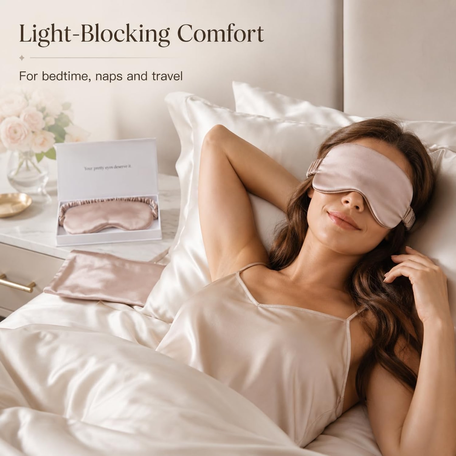 Caramel 19 Momme Mulberry Silk Sleep Mask: image 6