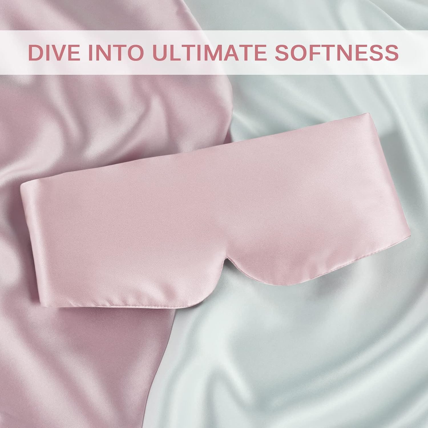 Light Plum Silk Sleep Mask with Ear Band: image 6