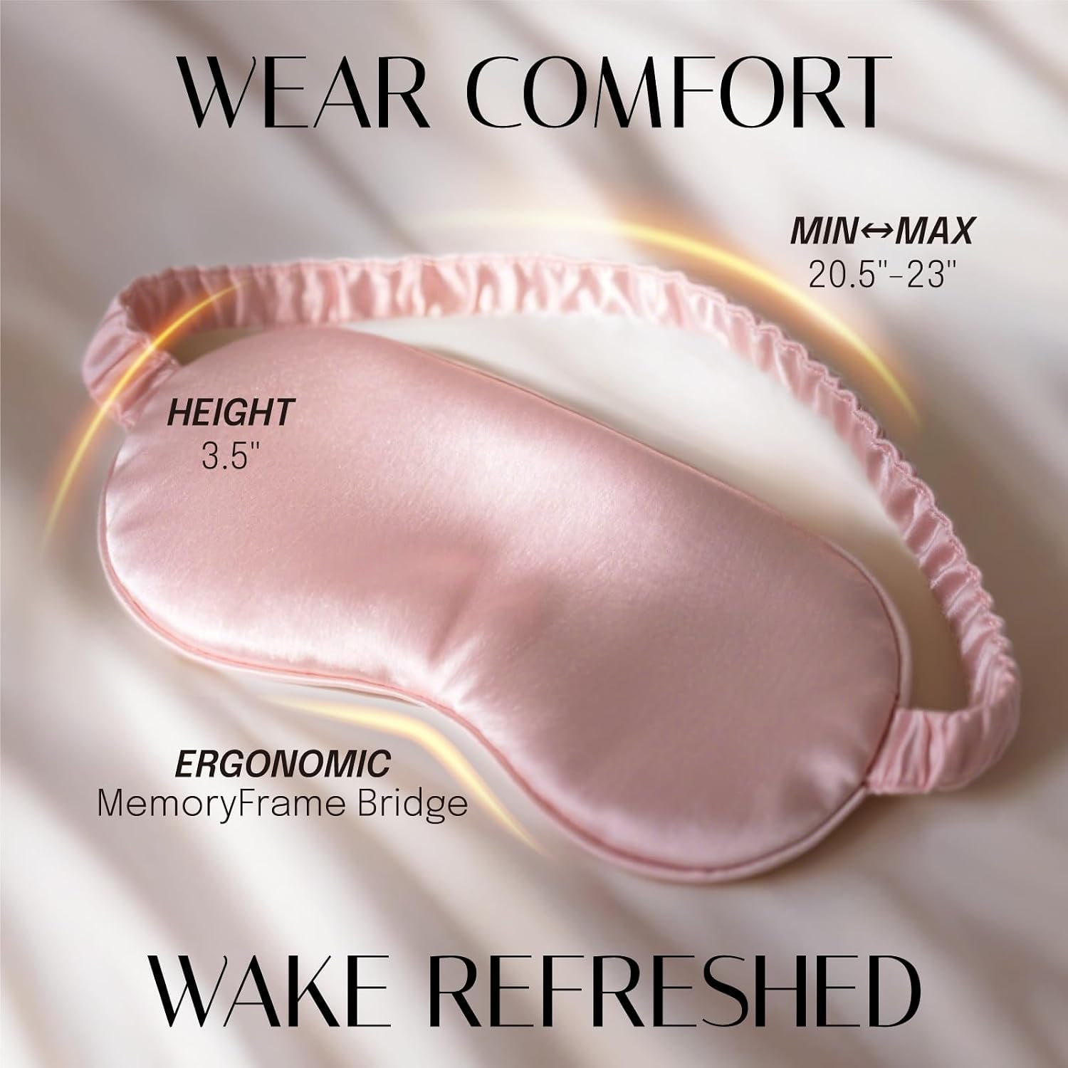 Pink 19 Momme Mulberry Silk Sleep Mask with Silk Filling: image 3